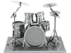 DRUM SET METAL EARTH 3D LASER CUT MODEL