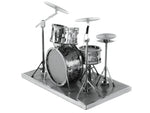 DRUM SET METAL EARTH 3D LASER CUT MODEL