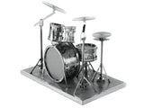 DRUM SET METAL EARTH 3D LASER CUT MODEL