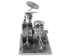 DRUM SET METAL EARTH 3D LASER CUT MODEL