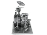 DRUM SET METAL EARTH 3D LASER CUT MODEL