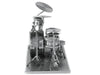 DRUM SET METAL EARTH 3D LASER CUT MODEL