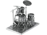 DRUM SET METAL EARTH 3D LASER CUT MODEL
