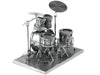 DRUM SET METAL EARTH 3D LASER CUT MODEL
