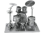 DRUM SET METAL EARTH 3D LASER CUT MODEL
