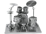 DRUM SET METAL EARTH 3D LASER CUT MODEL