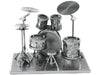 DRUM SET METAL EARTH 3D LASER CUT MODEL