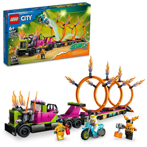 STUNT TRUCK & RING OF FIRE CHALLENGE-CITY 479PC/SET