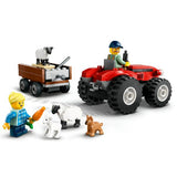 RED FARM TRACTOR WITH TRAILER 116PCS/SET