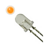 LED5 WATERCLEAR AMBER 600MCD