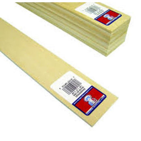 WOOD STRIP 1/4 X 3 X 24IN BASSWOOD