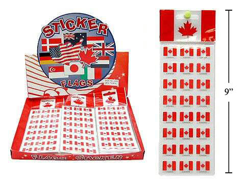 CANADA SOUVENIR FLAG SILK STICKERS