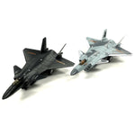 DIE CAST OPTIC FIGHTER JET J-20 9IN  BLACK/GREY ASSORTED COLORS