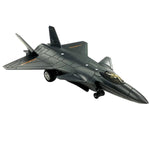 DIE CAST OPTIC FIGHTER JET J-20 9IN  BLACK/GREY ASSORTED COLORS