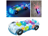 TRANSPARENT CAR WITH LED MUSIC AND TRANSPARENT GEARS