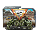 MONSTER JAM TRUCKS 1:64 SCALE SHAKER VS SOLDIER FOURTUNE 2PACK