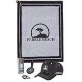 PEBBLE BEACH GOLF PLAYER'S PACK GOLF BALLS TOWEL CAP BAG TAG