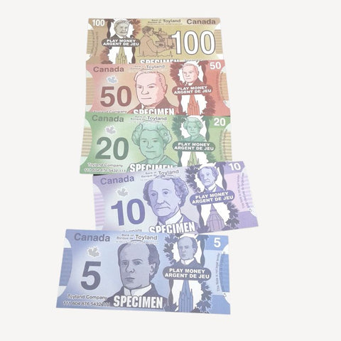 CANADIAN PLAY MONEY BILLS