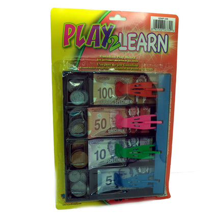 CANADA PLAY MONEY BILLS SET INCLUDES 25 BILLS & 20 COINS