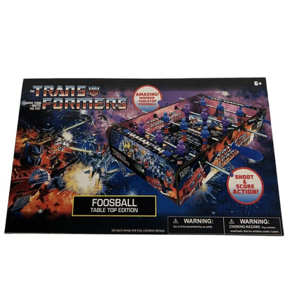 FOOSBALL TABLE TOP TRANSFORMER EDITION SHOOT & SCORE ACTION