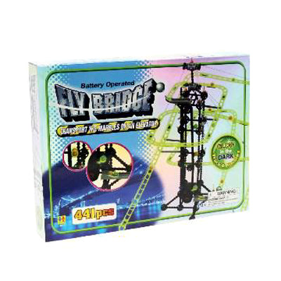 BALL ROLLER GAME-FLY BRIDGE GLOW IN THE DARK GAME (441 PCS)