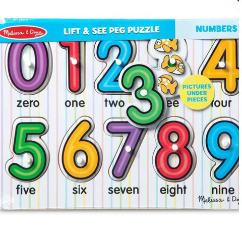 NUMBER PEG PUZZLE LIFT & SEE PEG PUZZLE