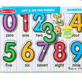 NUMBER PEG PUZZLE LIFT & SEE PEG PUZZLE