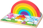 WOODEN RAINBOW STACKING PUZZLE