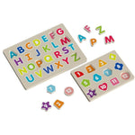 CHUNKY WOOD PUZZLE ABC 123 36PCS/SET