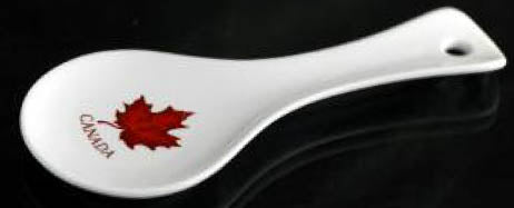 CANADA SOUVENIR SPOON REST-MAPLE LEAF 10IN