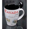 CANADA SOUVENIR MUG W/SPOON COLORED PRINT