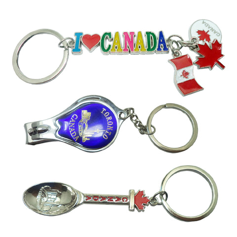 CANADA SOUVENIR KEYCHAIN ASSORTED DESIGN