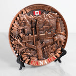 CANADA SOUVENIR LANDMARK PLATE COPPER 8 INCHES