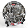 CANADA SOUVENIR LANDMARK PLATE 8IN PEWRET