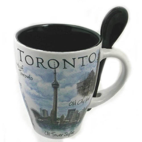 TORONTO SOUVENIR MUG W/SPOON COLORED