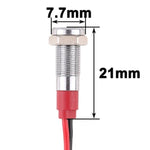 INDICATOR LED 6V 6MM GRN CHMT WIRES METAL IP67 PILOT LIGHT