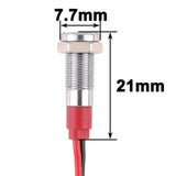 INDICATOR LED 6V 6MM GRN CHMT WIRES METAL IP67 PILOT LIGHT