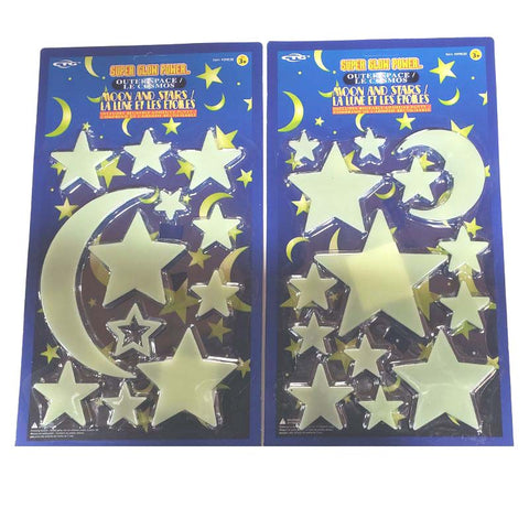 GLOW MOON/STAR SET 12-14PCS ASSORTED