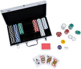 POKER SET W/300 CHIPS ALUMINUM CASE 1 DECK OF CARDS