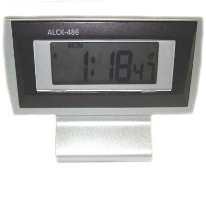 CLOCK ALARM DIGITAL SILVER SNOOZE STOPWATCH FUNCTIONS