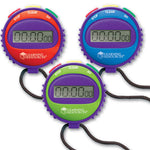 STOPWATCH LARGE DISPLAY ASSORTED COLOR 3 FUNCTIONS W/LR44 BATTERY