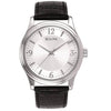 BULOVA MEN'S BLACK LEATHER WATCH