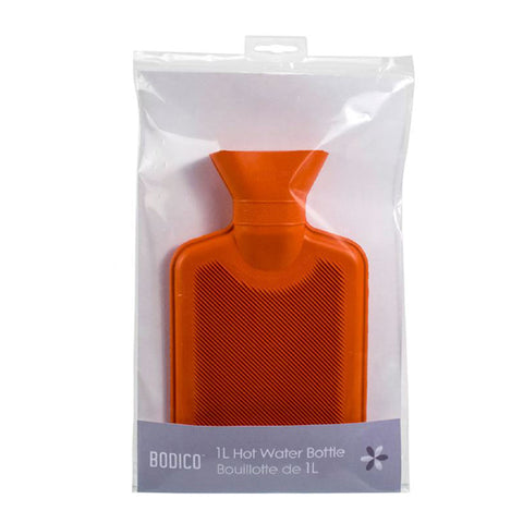 RUBBER BOTTLE HOT WATER THERAPY RED 1L