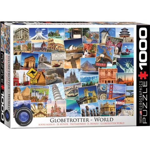 PUZZLE GLOBETROTTER WORLD JIGSAW 19.25 X26.6IN