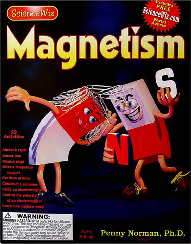 SCIENCEWIZ MAGNETISM-22 PROJECTS {{36 PAGE BOOK WITH KIT