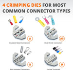 CRIMPER RATCHET 5PCS TOOL KIT HST NYLON NON-INSULATED FERRULE