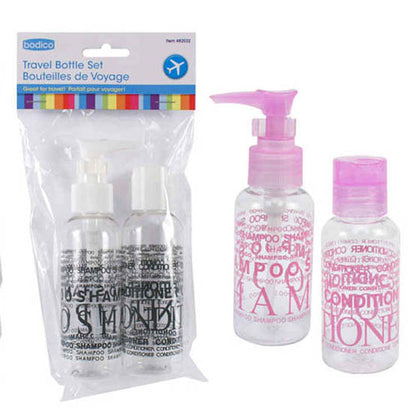 TRAVEL BOTTLE 100ML 2PCS/SET ASSORTED COLORS & STYLES