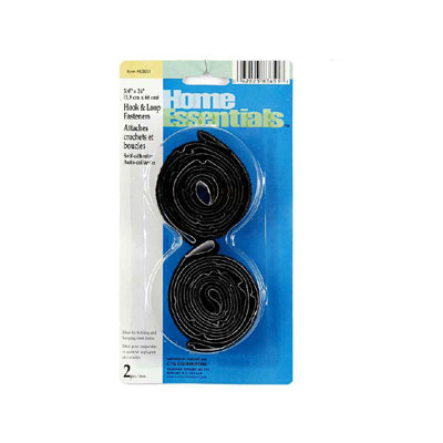 VELCRO HOOK & LOOP 20MM X 66 CM ADHESIVE BLACK
