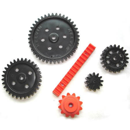 GEAR ASSORTED PACK 1 BEVEL GEAR 1 GEAR RACK 1 SET OF 4 GEARS