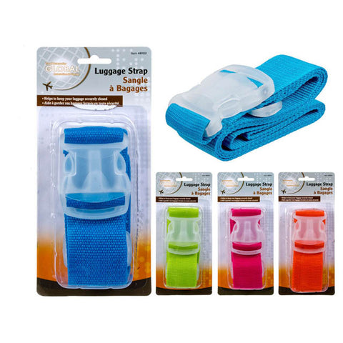 LUGGAGE STRAP ASSORTED COLORS 72 X 2INCH